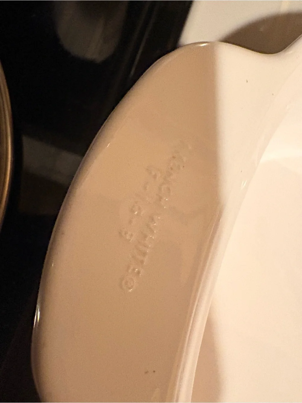 Corningware White Ridged Ceramic Grill Pan & French White Oval Casserole Dish